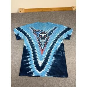 Vintage Y2K Tennessee Titans Shirt Mens Large Blue Tie Dye NFL